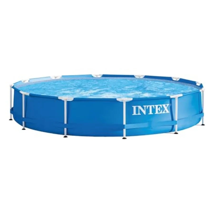 Metal Frame 12Feet x 30in Round Above Ground Swimming Pool