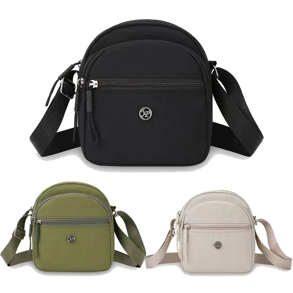 

Trendy Soft Nylon Cloth Women Shoulder Bag Solid Color Multi-layer Crossbody Bags Lightweight Versatile Bag Girls
