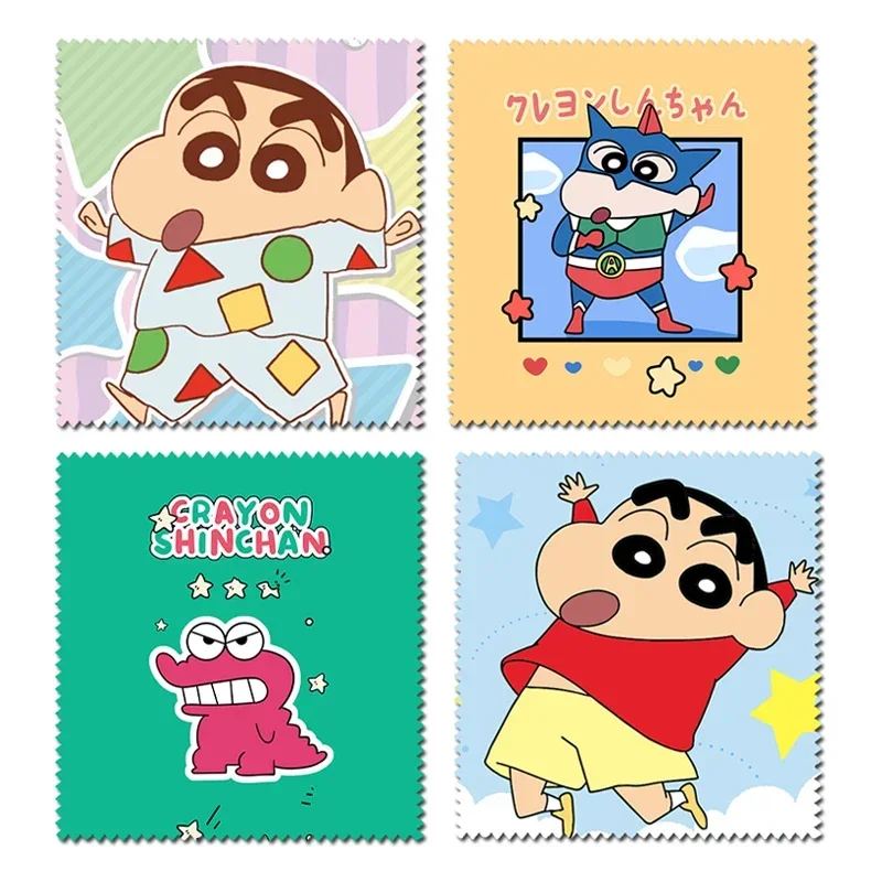 Crayon Shin-chan Cartoon Cute, Glasses Cleaner Microfiber Cleaning Cloth Glasses Cloth Lenses Mobile Phone Screen Cleaning