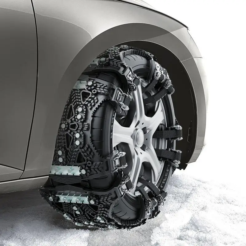 

Car tire chains Adjustable Snow Chains for Cars SUVs 6-Piece Set Easy Install No Jack Conquer Snow Ice & Freeze Without Worry