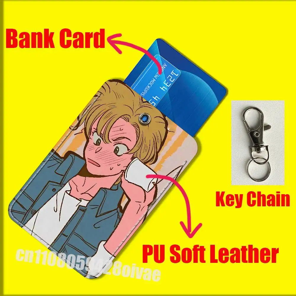 Banana Fish Ash Lynx Eiji Okumura Klipsy na identyfikator Karty kredytowe Bankowe Karty dostępu Karty wodne Etui Ozdobne Torba Brelok