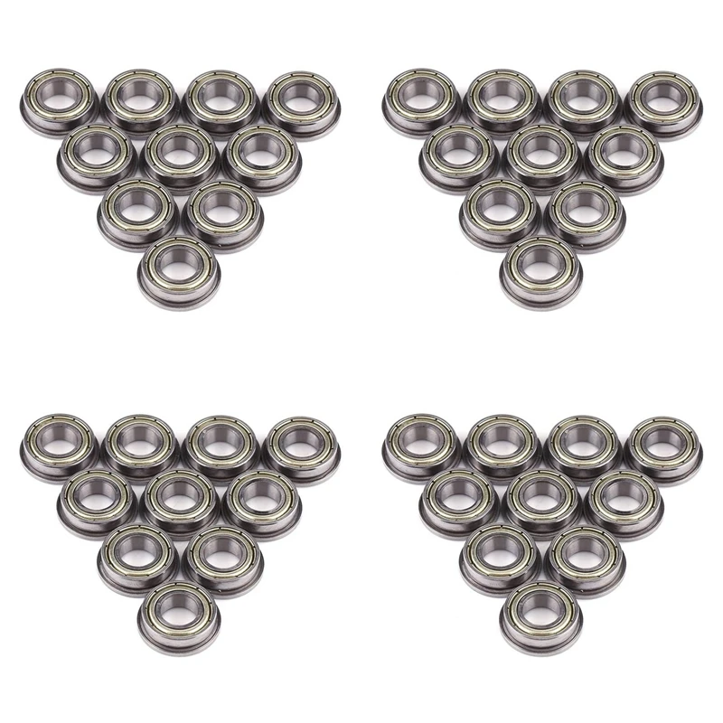 

40 Pcs F688ZZ Flanged Radial Ball Bearings Metal Steel Double Shielded Flange Ball Bearing, 8 X 16 X 5Mm For Motor