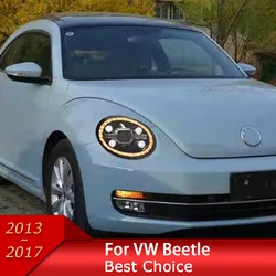 Car Headlights for VW Beetle LED Headlight 2013-2017 Headlights Beetle DRL Turn Signal High Beam Angel Eye Projector Lens
