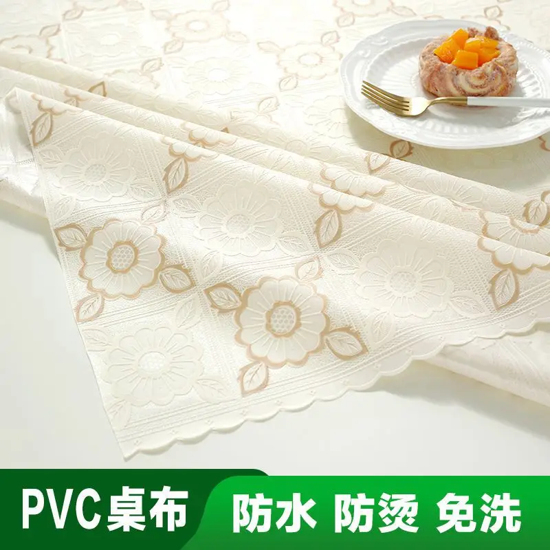 PVCTablecloth Disposable Rectangular Table Mat Square Coffee Table European Plastic Cloth Yiyuan Factory Wholesale