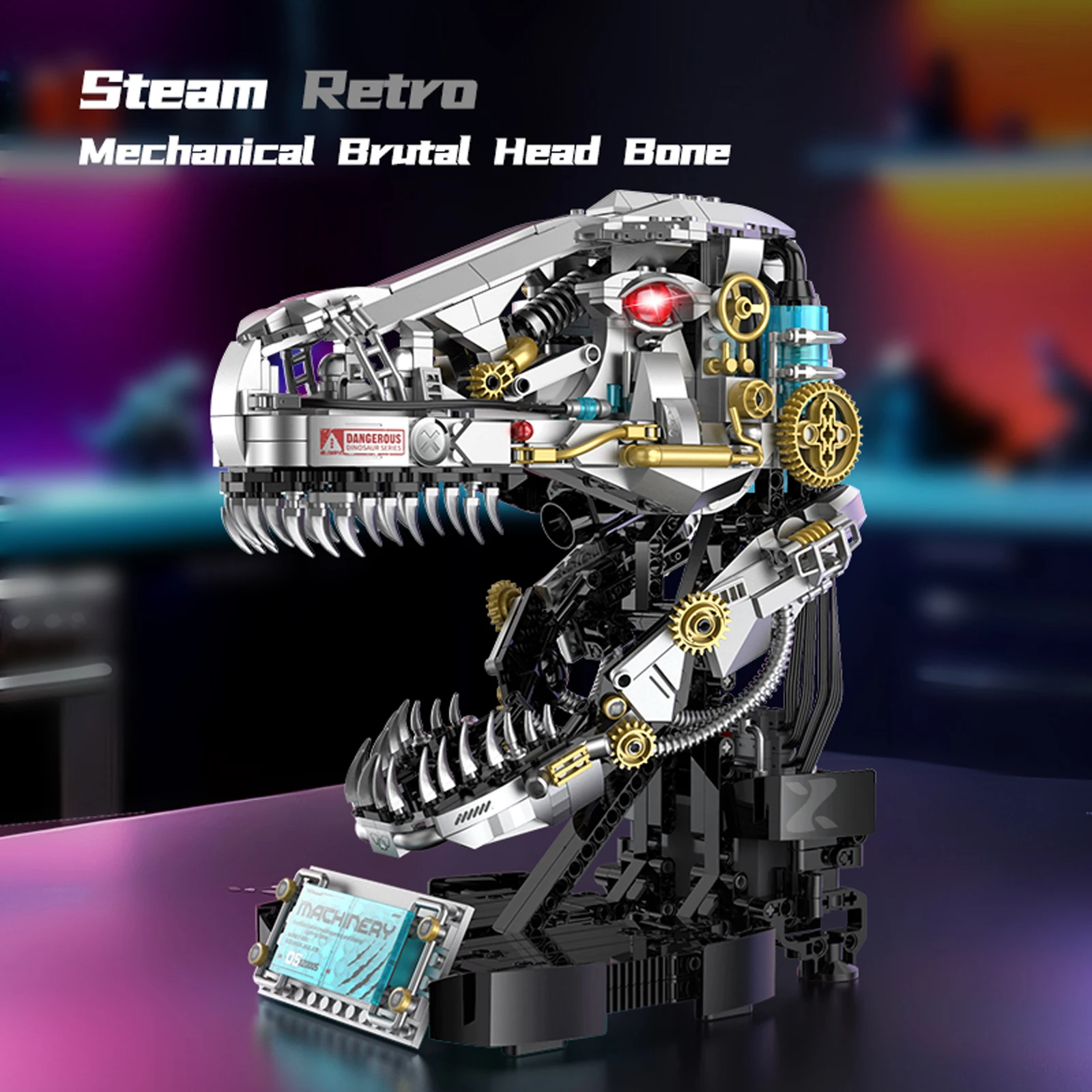 

Mechanical Dinosaur Skull Building Blocks Set Motorized STEM Educational Construction Toys for Adults Kids Collection