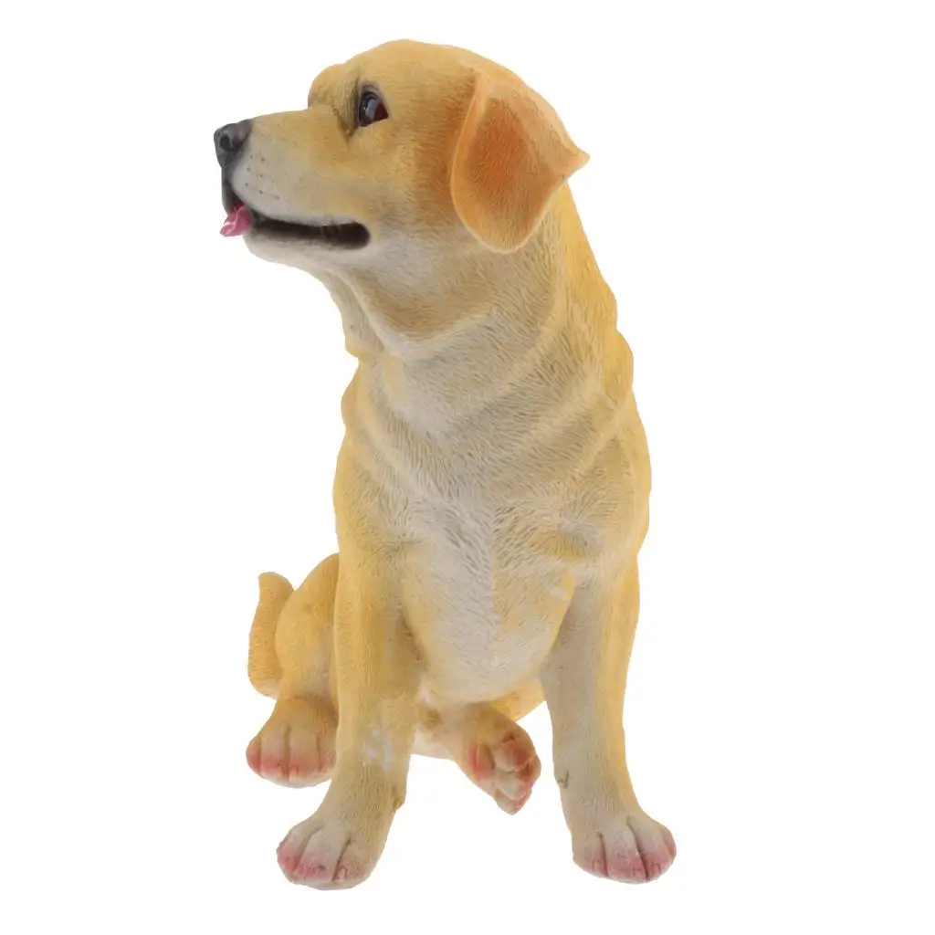 

Labrador Dog Figurines Statues Mini Resin Craft Miniature Decor Garden Art