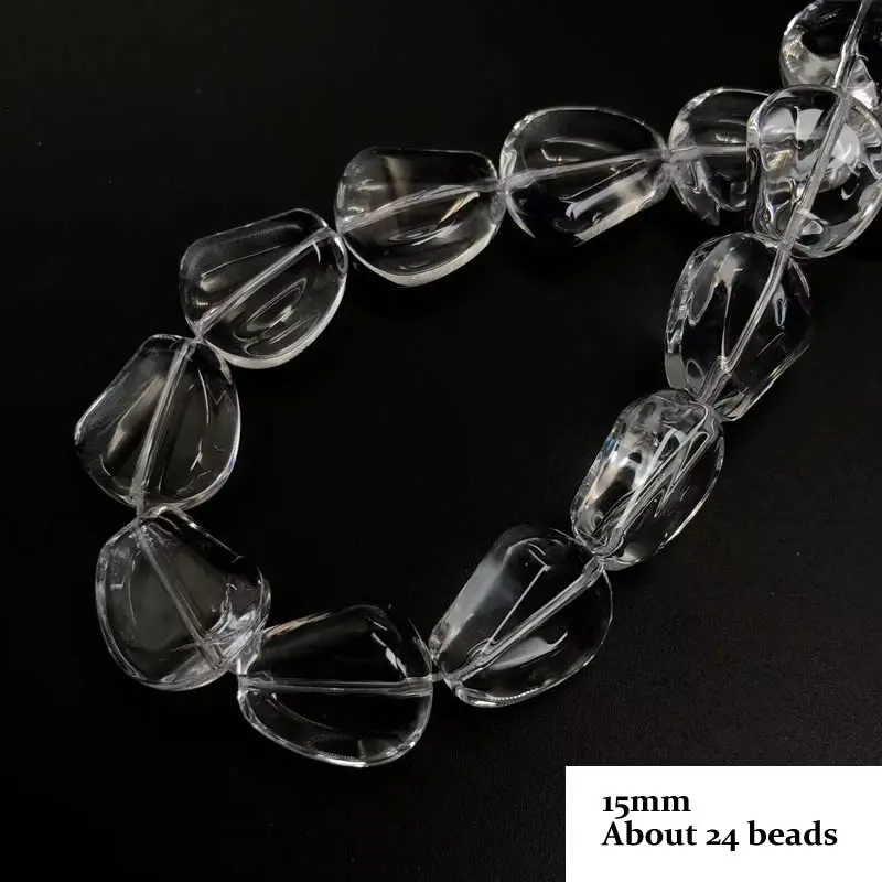 Transparent Glass Crystal Butterfly Carved Blocks Loose Beads Rondelle Beads for Jewelry Making DIY Bracelet Jewelry Making - view 2