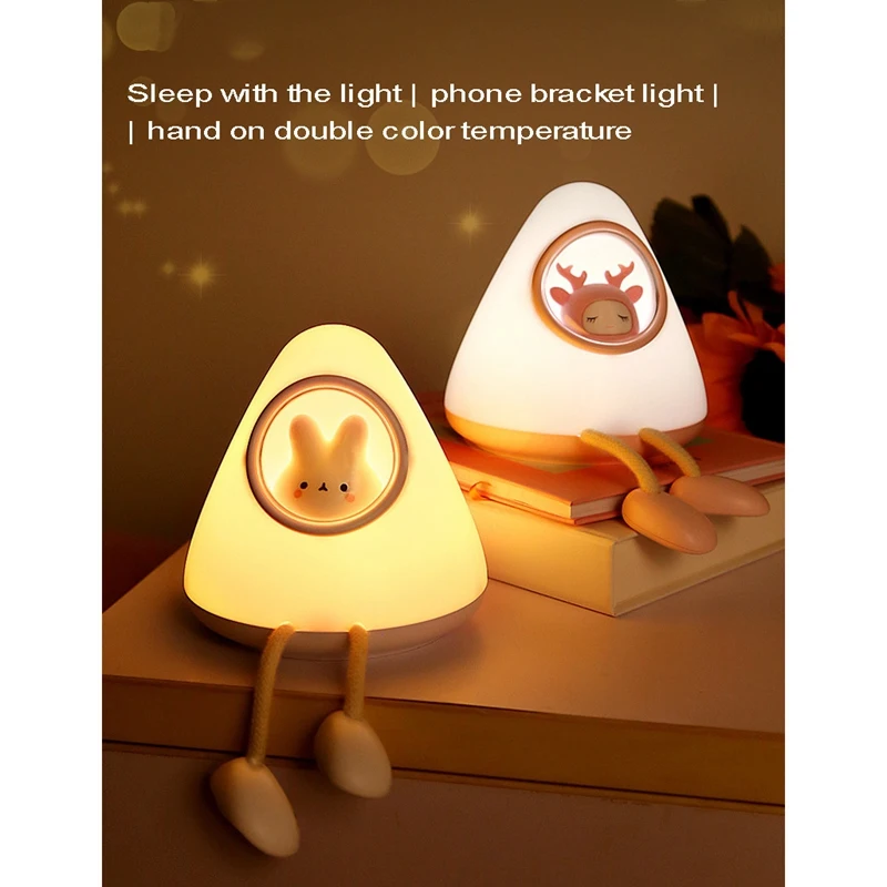 Lampu malam LED anak-anak, lampu kamar tidur Sensor sentuh dekorasi ruang hadiah lucu untuk anak-anak Promosi