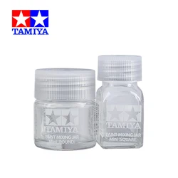 TAMIYA 81043/81044 10ML Mini Paint Mixing Jar Square/Round Glass Empty Bottle Model Finishes Spare Bottle Hobby Craft Accessory