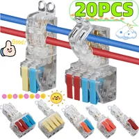 Conectores de cables eléctricos tipo T, orificio de fijación, bloqueo de empalme, bloque de terminales de cableado de Cable rápido, conector de Cable de palanca de núcleo de cobre