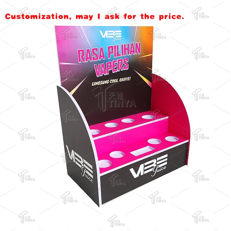 

custom.Detachable Printing PVC Material Desktop Display Stand Shelves