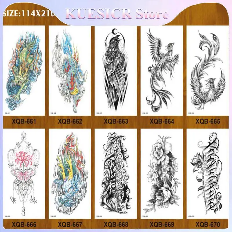 

Europe And The United States Popular Black And White Sketch Tattoo Stickers New Small Arm Temporary Tattoo Waterproof Sweatproof