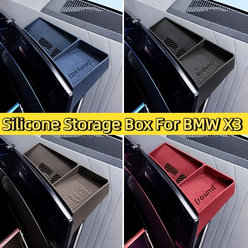 

BMW X3 Car Interior Navigation Screen Silicone Storage Box Aftermarket Accessory Compatible with 25 Models Rear Storage