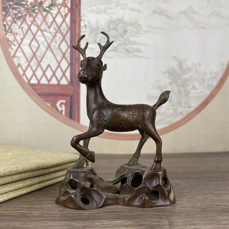 Vintage Nostalgic Craft Ornament Home Study Office Decoration Plum Blossom Deer