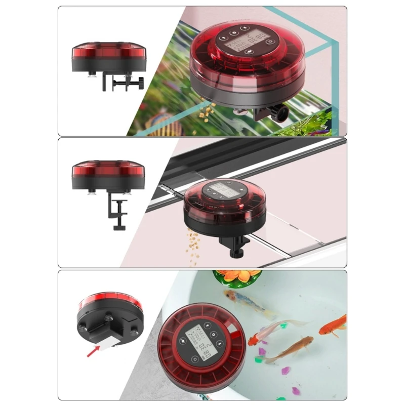 Fish Feeder Automatic Dispenser Timing Automatic Fish Feeder For Aquariums FishTank Feeder Regular Meals Travel