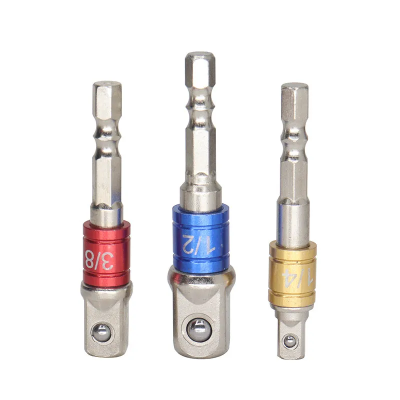 Multi Functional Hex Shank To Square Drive Socket Adapter Extension Bar Impact Driver Drill Converter Woodworking Hand Tool Set