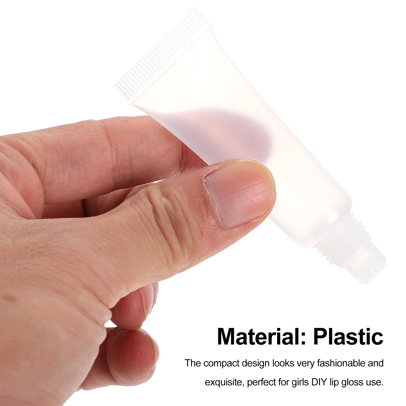 

10 Pcs Refillable Lip Gloss Tube Empty Lipstick Tubes Squeeze White Plastic Lipgloss Baby