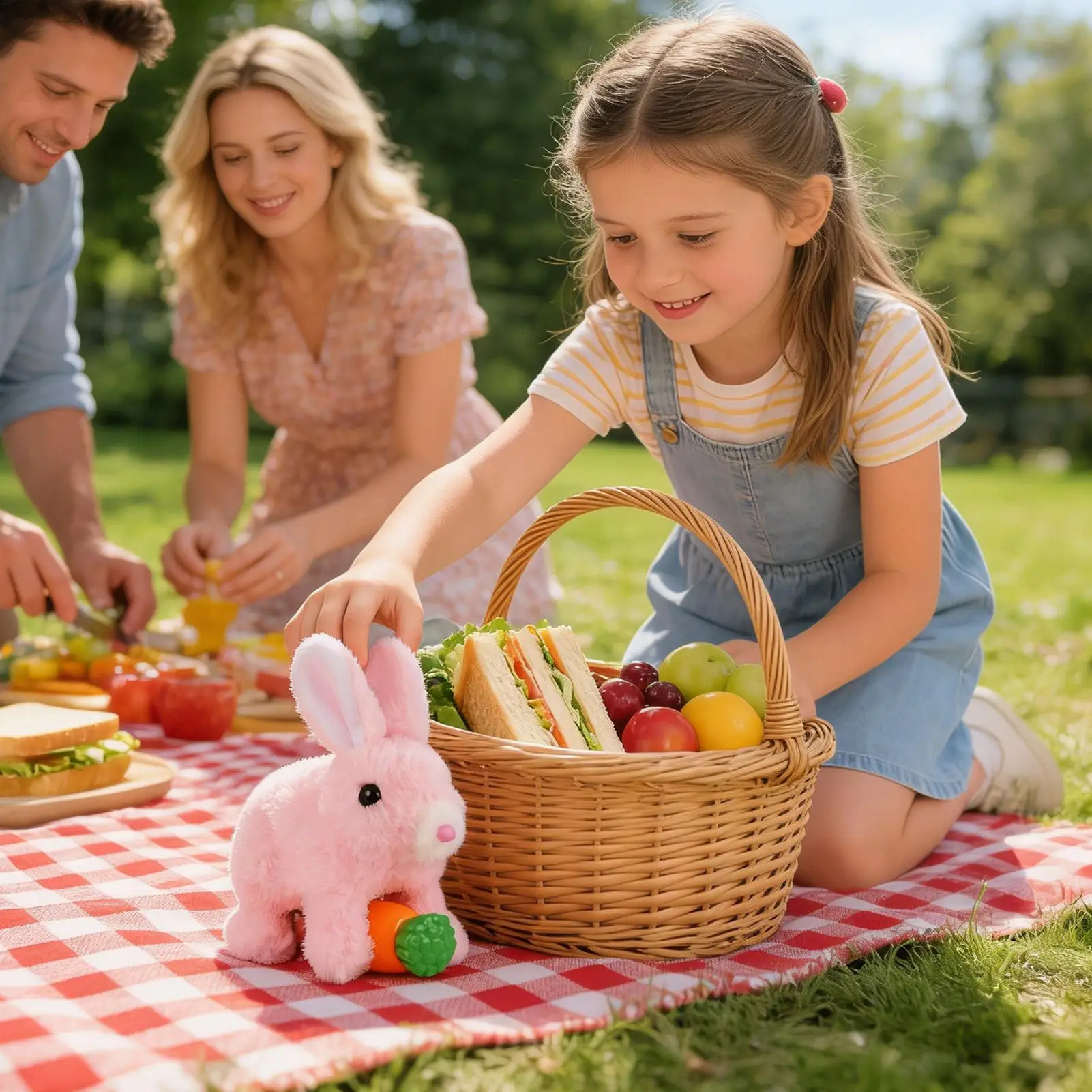 Giocattoli Interattivi a Forma di Coniglio Camminante, Animale Domestico Robotico Educativo con Bocca che si Muove, per Bambini e Bambine