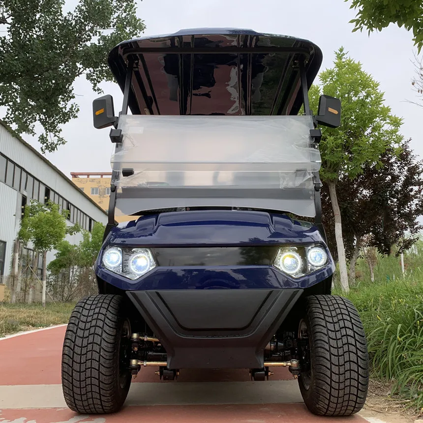 Electric Car Street Legal Battery 60V/120AH Lithium Battery Club Car Upholstered Seat 12-Inch Off-Road Tires Golf Cart Electric