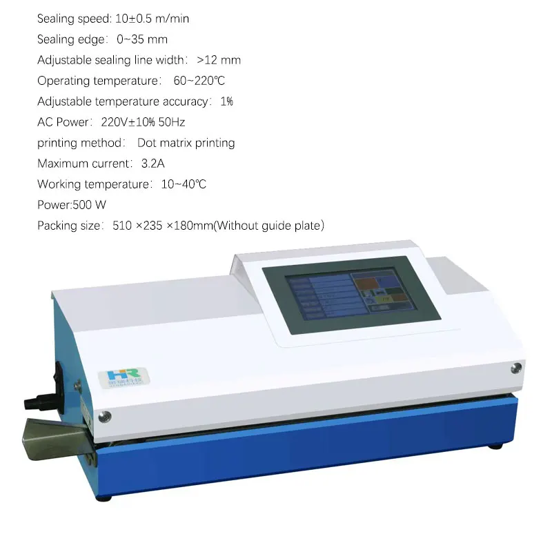 7 Inch Color Touch Screen Medical Dental Sealing Machine 500W Portable Seal PE PP Paper/Paper Pouches Dental Instruments