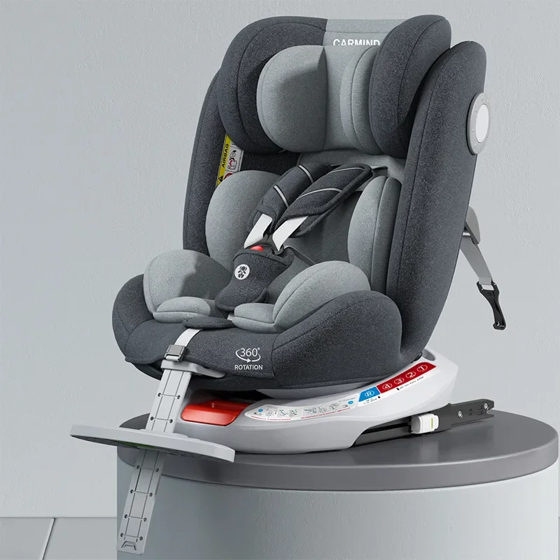 Asiento de seguridad infantil para bebé recién nacido, asiento giratorio bidireccional, cojín de esponja, cómodo y ajustable