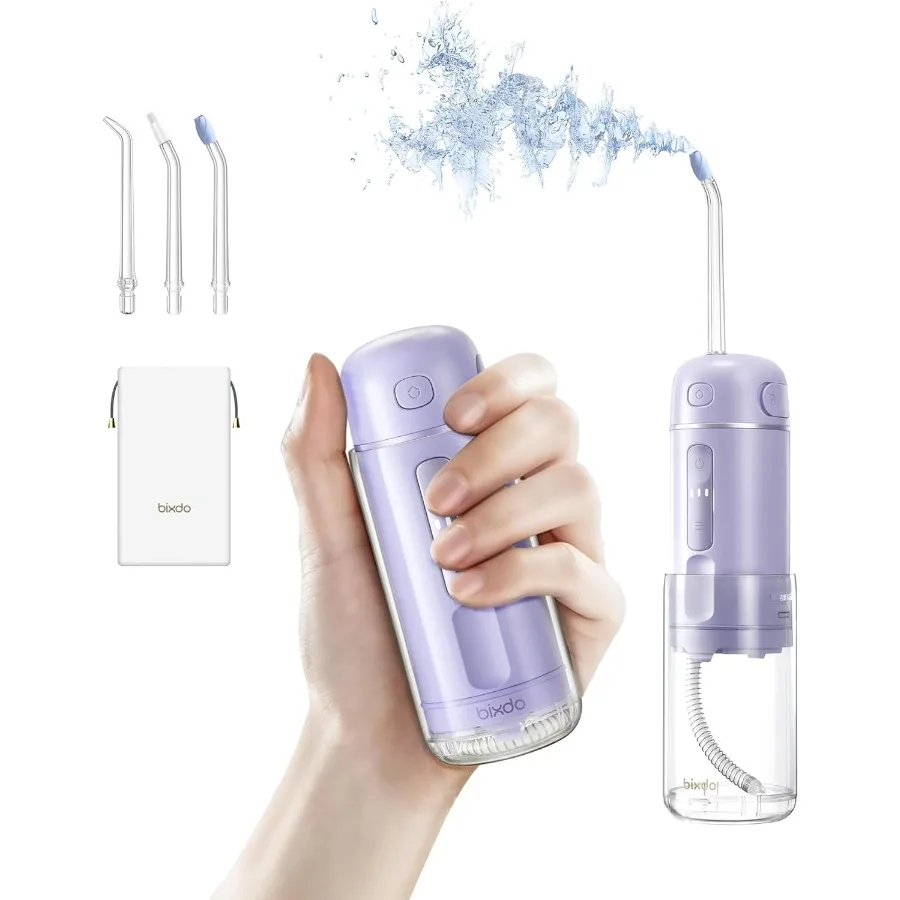 

Water Flosser Travel Size Portable Water Flosser Cordless for Teeth Gums Braces Cleaning Oral Irrigator with 3 Modes IPX7 Low N