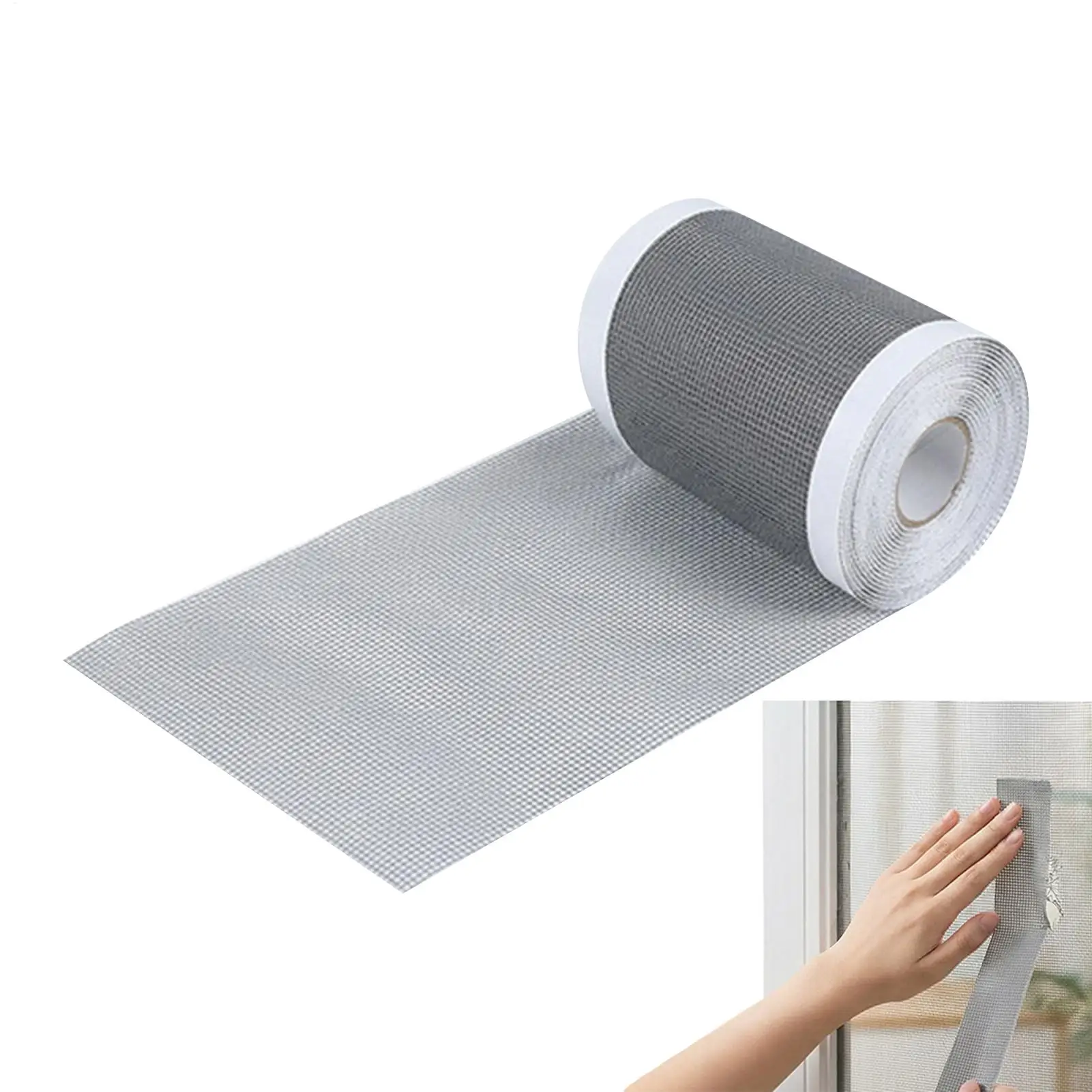 Screen Patch Repair Tape Self-Adhesive Transparent Tear-Resistant Mesh Window Screen Repair for Home Patio Camper Tent RV