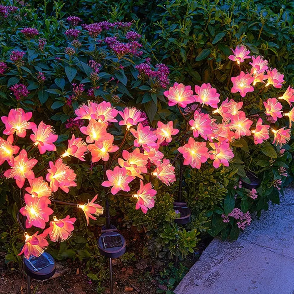 

Creative Plug-in Flower Solar Floor Lamp Waterproof Simulated Landscape Lawn Lamp LED Colored light Garden Lights Wedding