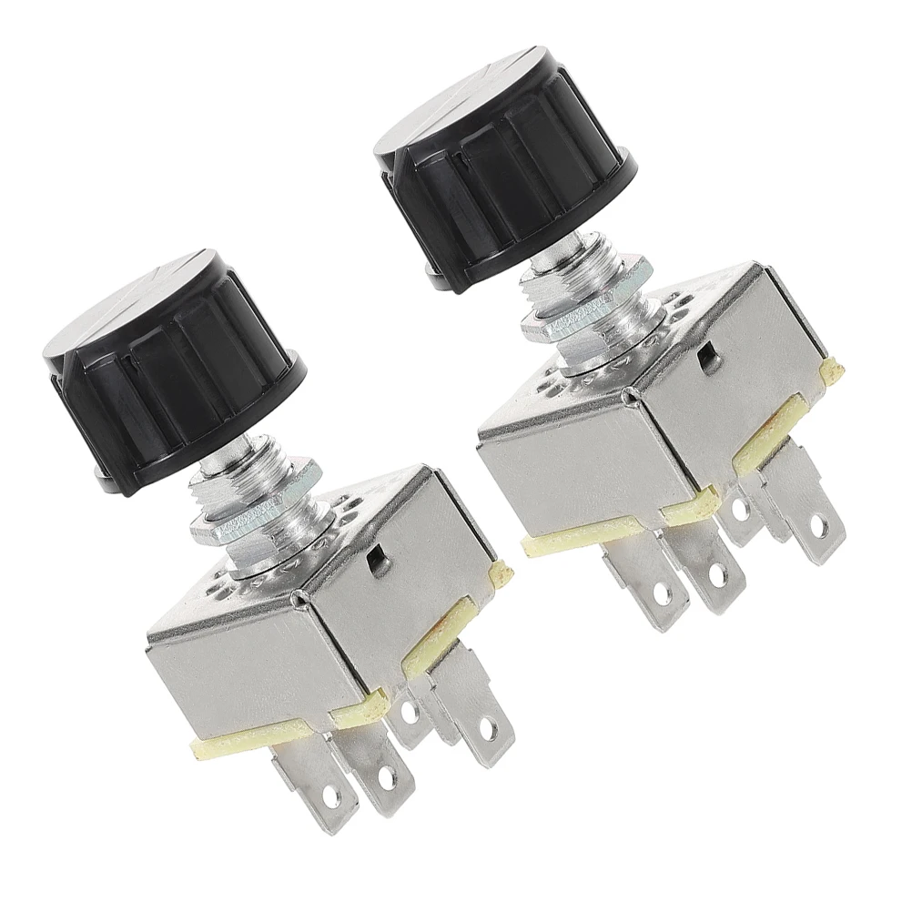

2pcs Air Conditioning Blower Switch Universal Car Ac Fan Vent Electric Conditioner Motor 3 Speed Rotary Control