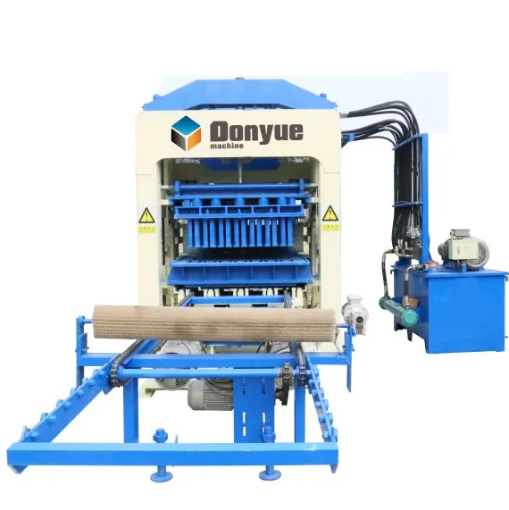 QT8-15 Paver Brick Machine Hollow And Paving Block Making Machine Clay Concrete Brick Maker With Mold Core Components