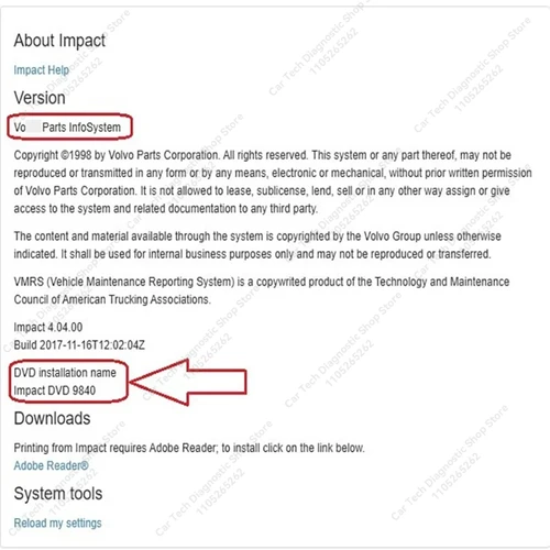 Imagen 2 del producto 2024 IMPACT 9840 O 2022 VOVO Impact EPC 9227 Información del catálogo del autobús del camión en reparación, repuestos, diagnóstico 09.2025 PROSIS