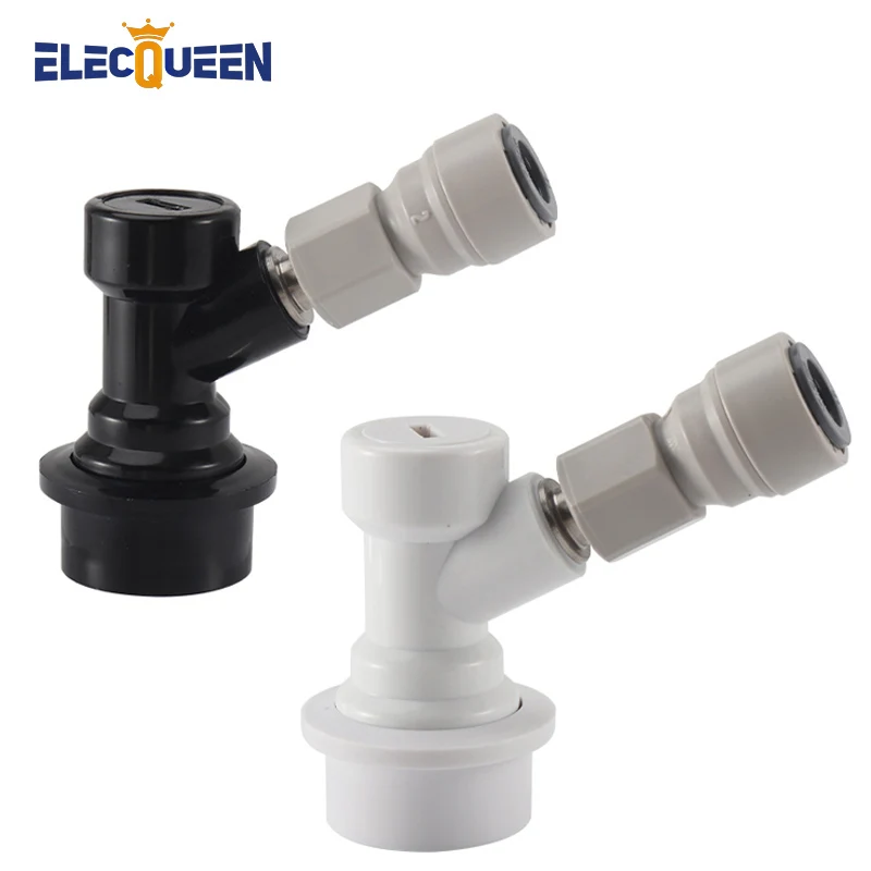 Ball Lock Disconnect Kit,Beer Keg Gas/Liquid Dispenser with Push-in Fitting Quick Joint Connector for 9.52mm(3/8) Beer Tube Hose