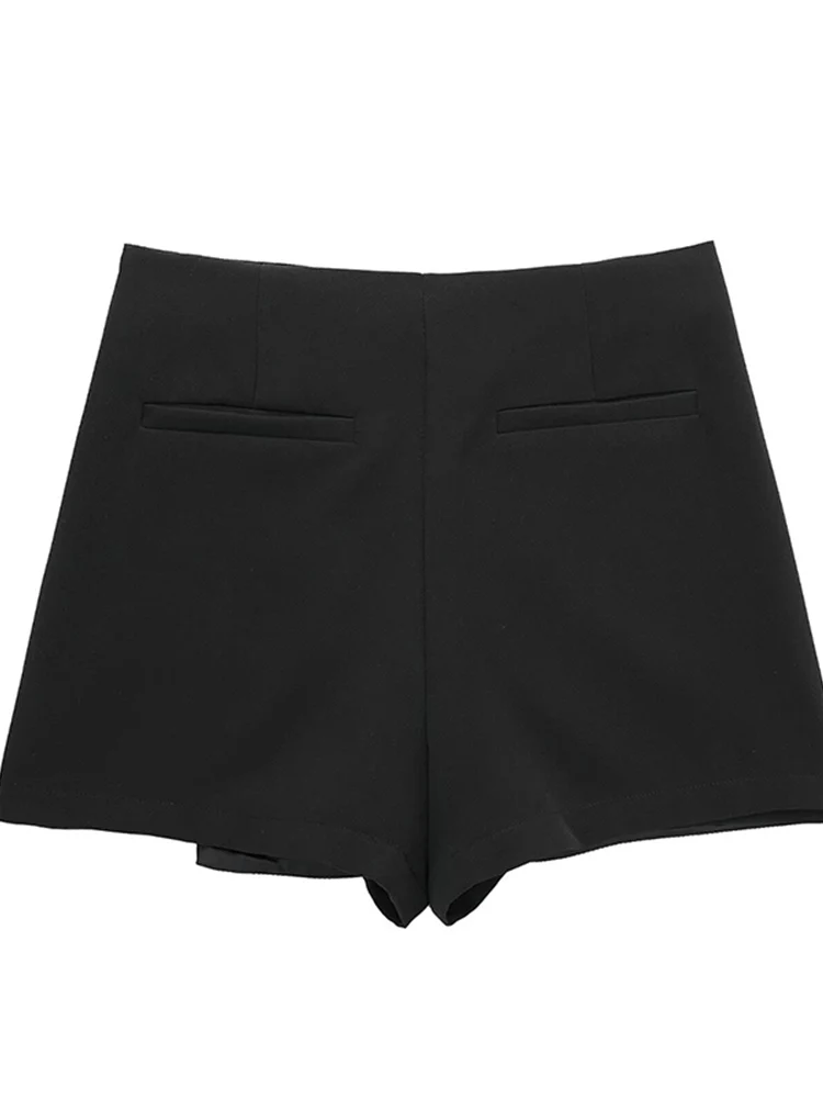 Mujer pantalones cortos de cintura alta faldas pantalones cortos asimétricos faldas negro rosa minifalda pantalones cortos mujer pantalones cortos moda de otoño