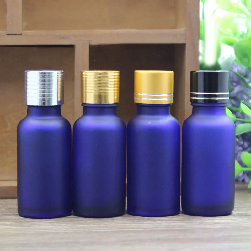 30ml green/blue/brown/clear glass bottle aluminum lid essential oil serum moisture liquid  complex recovery sample skin packing