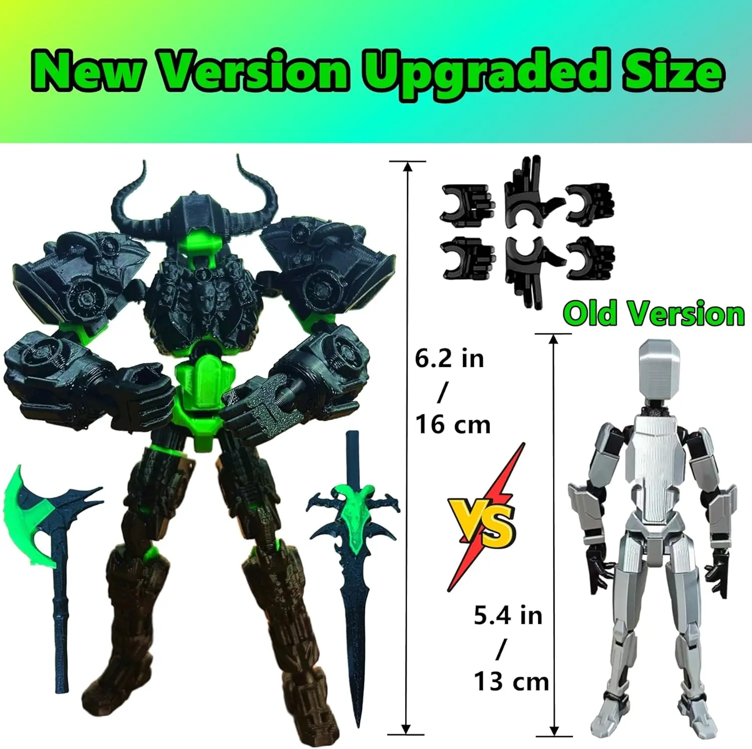 Titan 13 Action Figure,Assembly Completed 3D Printed T13 Multi-Jointed Movable Robot with Full Articulation Lucky13 Nova13 Dummy