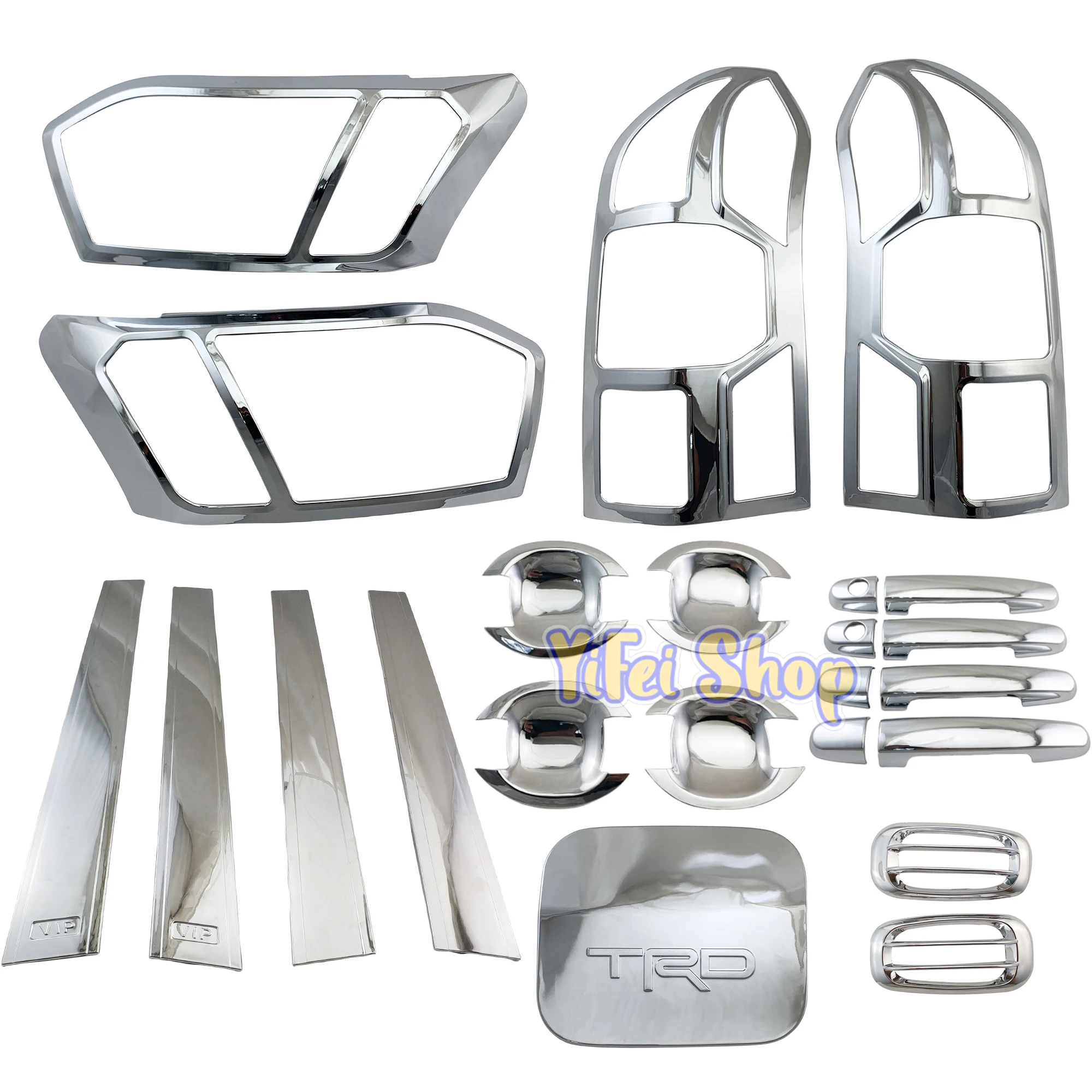 Yifei-ABS Chrome Cover Kit para Toyota PROBOX, Modificação do Carro, Decoração Exterior, Acessórios de Decoração, Novo, 2013, 2014, 2015, 2016, 2017