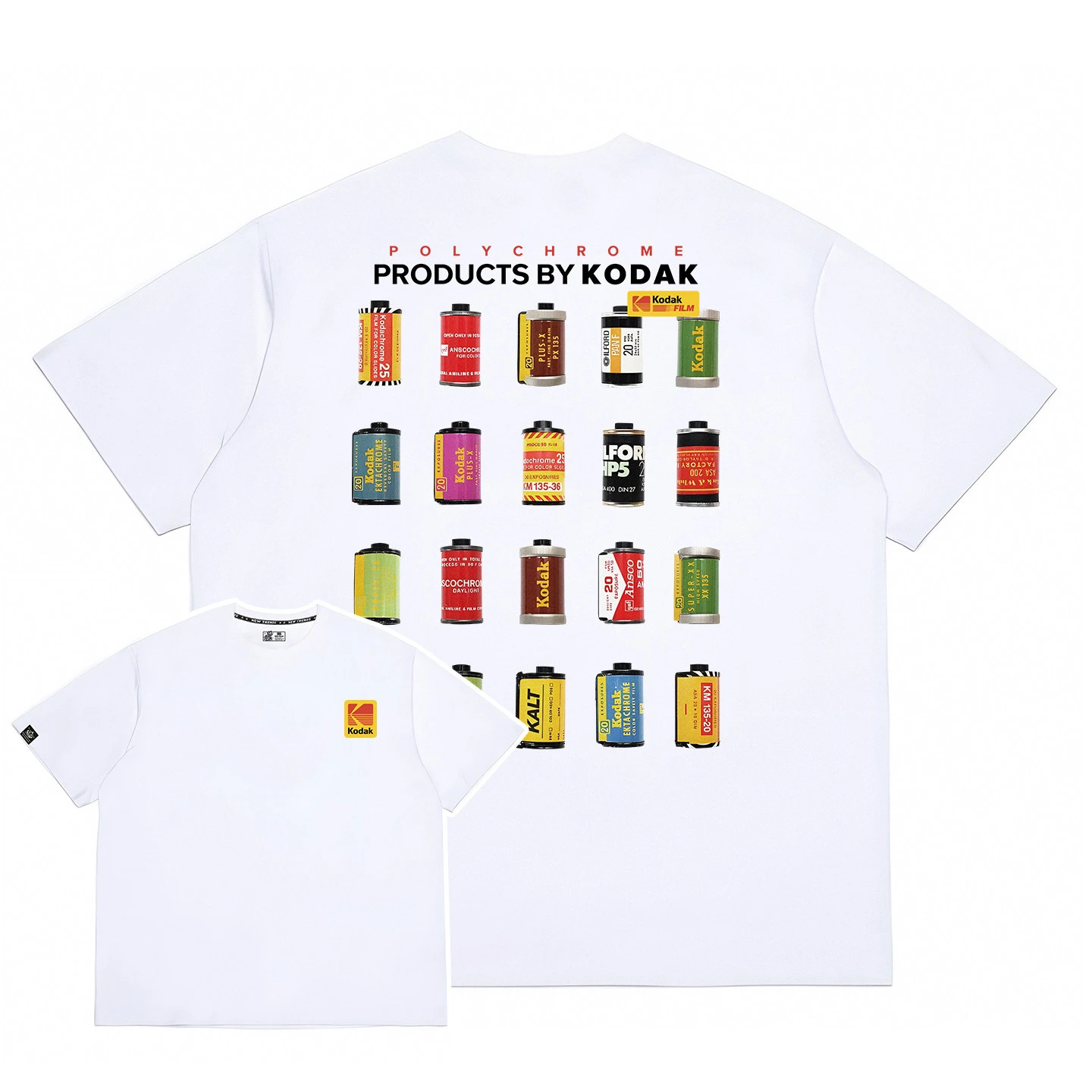 Summer Pure Cotton T-shirt Hip-hop Style Kodak 2026 New Printed T-shirt for Men Women Unisex Harajuku Style Short Sleeve Tops