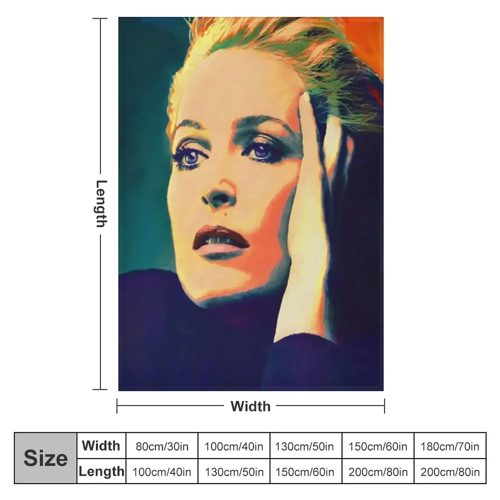 Gillian Anderson Poster in oil colors Throw Blanket Giant Sofa Loose Summer Beddings Soft Beautifuls Large Blankets