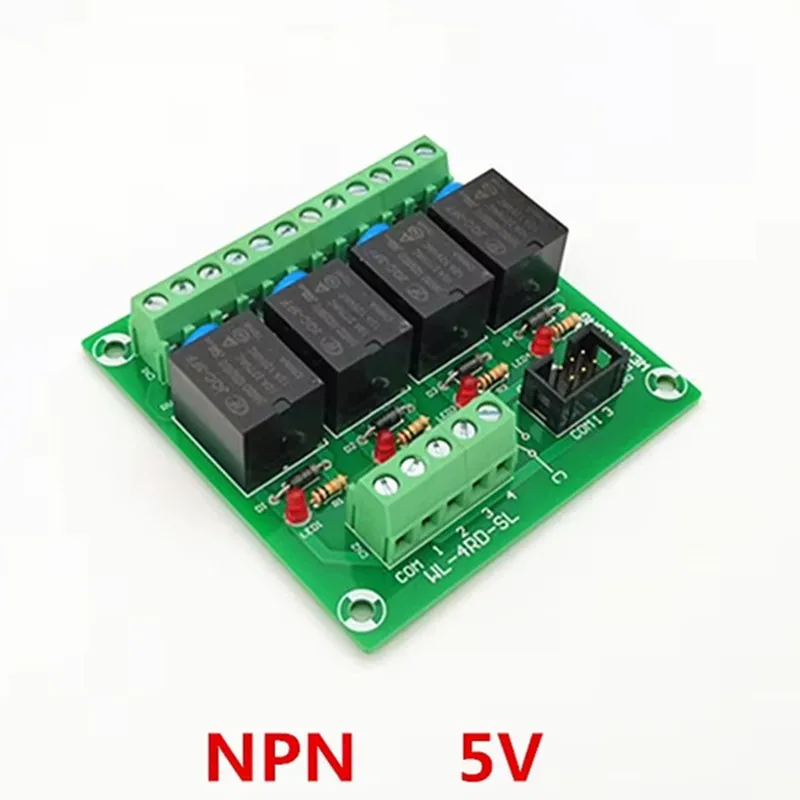 4 Channel NPN Type 5V 15A Power Relay Interface Module,HF JQC-3FF-5V-1ZS Relay.
