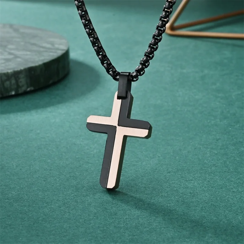 tainless Steel Cross Pendant Necklace Religious Jewelry Christian Products Fashionable Accessory no price difference