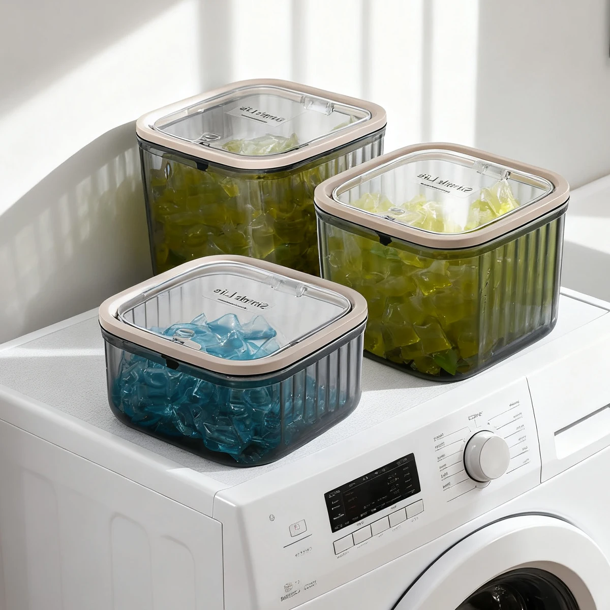 1pc acrilico trasparente nero coperchio elastico gel per bucato perline vaso da bagno organizer da bagno vaso portaoggetti portaoggetti multifunzionale