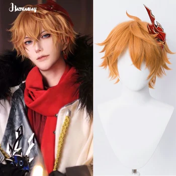 Synthetische Perücke, kurzes glattes Haar, Dardalla Childe, Cosplay-Perücke, flauschig, natürlich, kurzes glattes Haar, Aktivitäten, Urlaub, Partykleidung