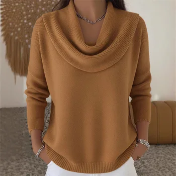 Sequins Women's Knitted Sweater Oversize Chic Vintage Pullover Soft Winter Warm Vintage Sweaters for 2026 Tops Women's Clothing 5
