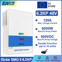 EASUN POWER 6.2KW 48V Hybrid Solar Inverter MPPT 120A Off-Grid 230V Pure Sine Wave EU Certified WiFi Lithium BMS Support