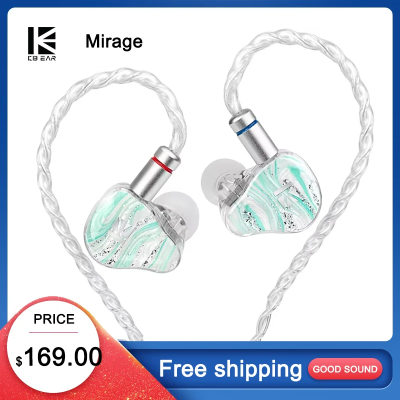 KBEAR Mirage KB08 1 DD 1 BA 2 Micro-Planar Magnetic Drivers HiFi