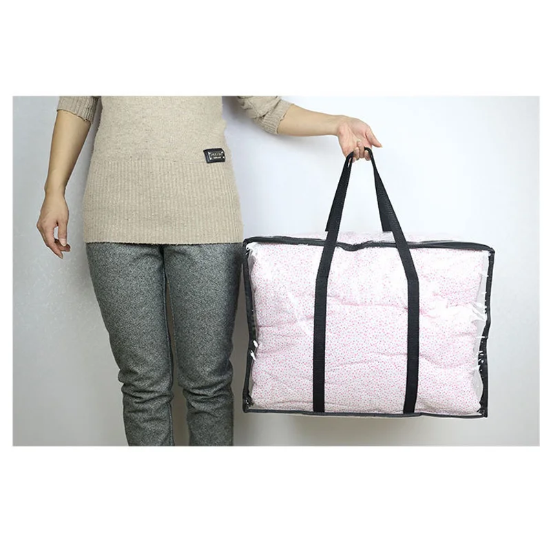 

Minimalist Style Transparent Quilt Dust-proof Storage Bag Home Large-capacity Sundries Storage Bag Portable Moving PackagingBag