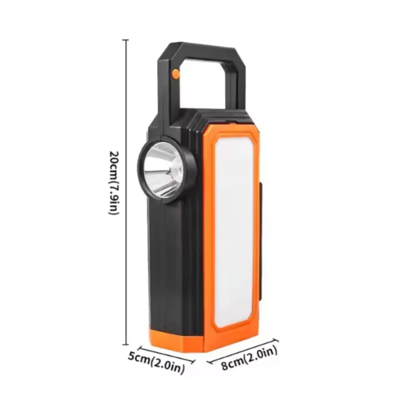 ISURE MARINE Multi Functional LED Searchlight Outdoor Waterproof Solar Charging Outdoor Camping Foldable Flashlight