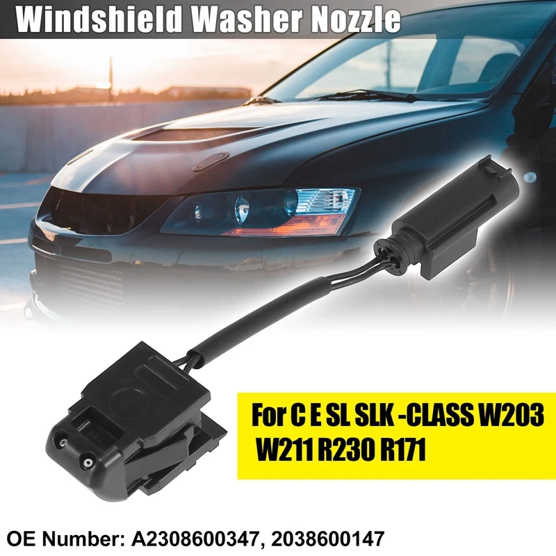 

Left or Right Windshield Washer Sprayer Nozzle Jet 2308600347 for Mercedes-Benz C E SL SLK -CLASS W203 W211 R230 R171