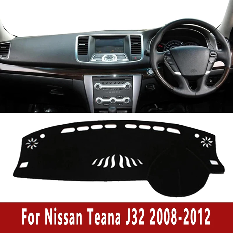 

Коврик для приборной панели автомобиля, центральная панель управления, на заказ для Nissan Teana J32 2008-2012 2009, нескользящая накидка, солнцезащитный козырек, аксессуары