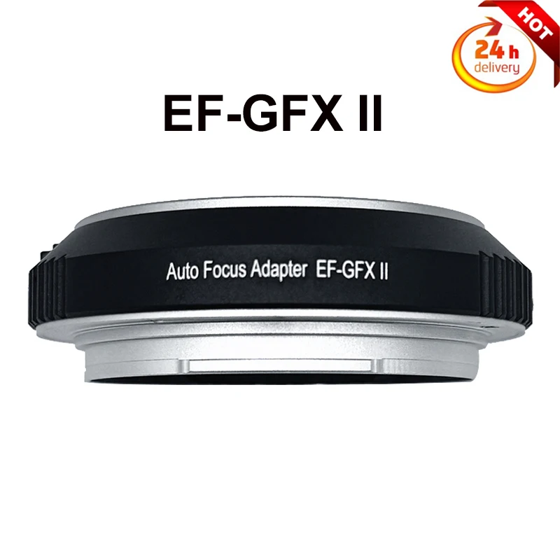 

EF-GFX II Auto Focus Lens Adapter Ring Full Frame for Canon EOS EF EF-S Lens for Fuji GFX Mount Camera GFX100S 50S 50R GFX100II